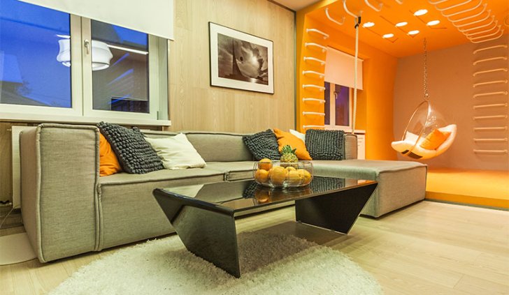 Равномерное светодиодное освещение в комнате отдыха