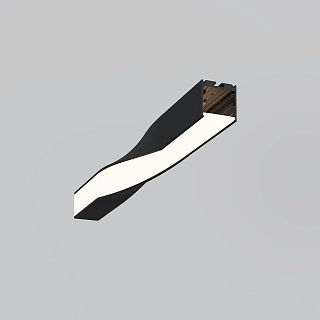 Радиусный профиль 35x35 Twist правый черный