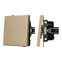 Механизм выключателя одноклавишный непроходной SWT-TENDO-MK01-SFPL-GD (230V, 10A) (Arlight, -)