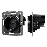 Механизм розетки с USB зарядкой SCT-MUAA-PL-BK-V (250V, 16A) (Arlight, -)