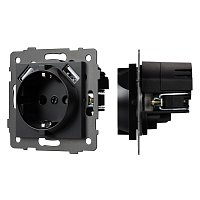 Механизм розетки с USB зарядкой SCT-MUAA-PL-BK-V (250V, 16A) (Arlight, -)