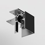 Угловой коннектор S35 накладной черный