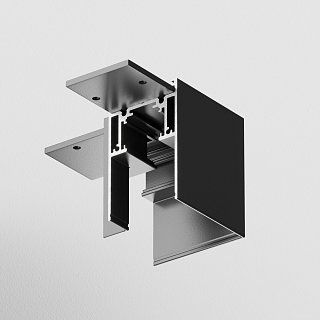 Угловой коннектор S35 накладной черный