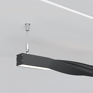 Радиусный профиль 35x35 Twist правый черный