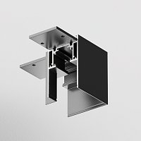 Угловой коннектор S35 накладной черный