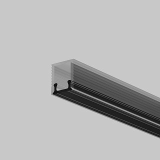 Рассеиватель для профиля 08×09 (Чёрный, 2 м), ALM-0809-B-DF-2M 642018