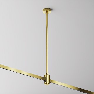 Крепление потолочное Medium 360мм с вводом питания Flarity латунь