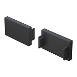 Заглушка для накладного/встраиваемого шинопровода, 2 шт. Basity, черный