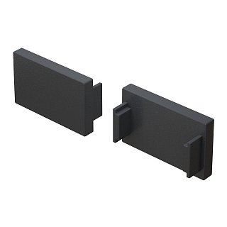 Заглушка для накладного/встраиваемого шинопровода, 2 шт. Basity, черный