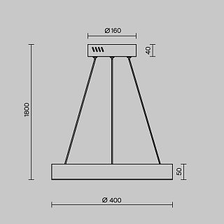Подвесной светильник Saturno 3500K 35Вт