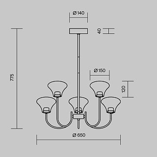 Подвесной светильник Dynasty 3000K 20Вт