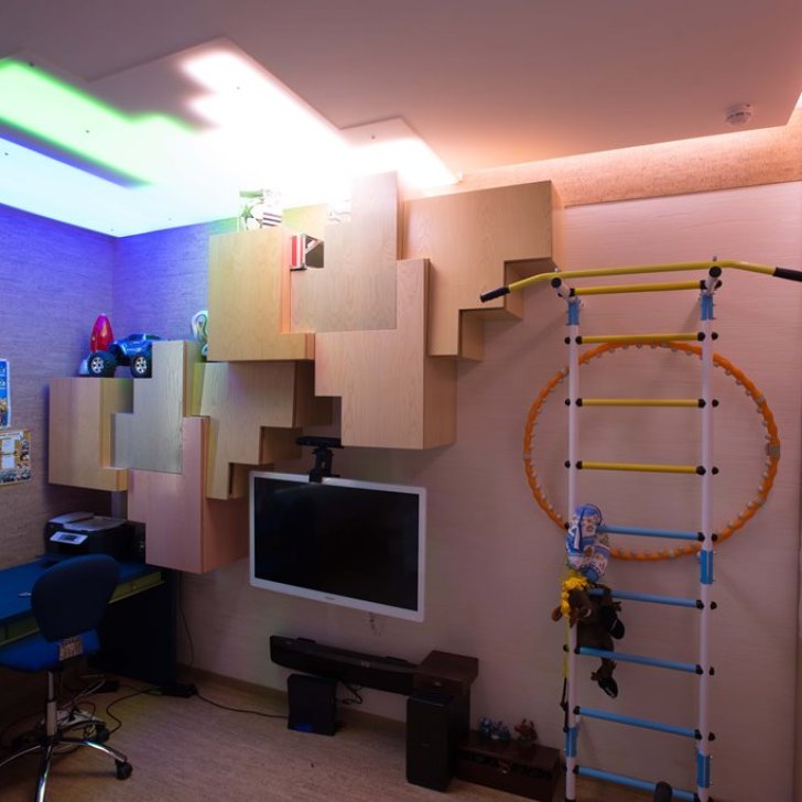 Светопропускающий потолок со светодиодной лентой Arlight в детской