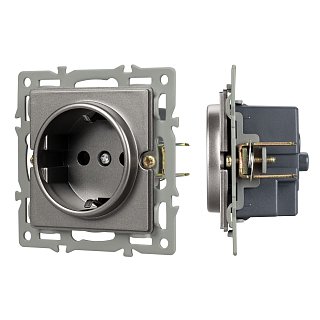 Механизм электрической розетки SCT-GP-MEU-PL-GR (250V, 16A) (Arlight, -)
