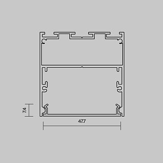 Рассеиватель для профиля 50×50 (Чёрный, 2 м), ALM-5050T-B-DF-2M 642048