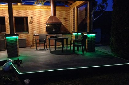 Светодиодная подсветка веранды