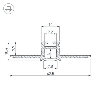 Профиль PIK-F-HIDE-2000 (Arlight, Алюминий)