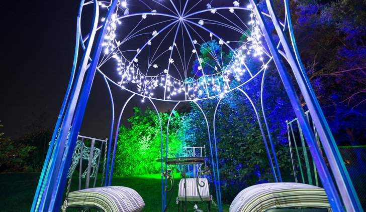 Светодиодная подсветка беседки