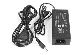 Адаптер сетевой ELF 12В, 5A, 60W (черный корпус) с проводом 1,2м, со штекером 5,5мм