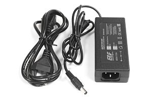 Адаптер сетевой ELF 12В, 5A, 60W (черный корпус) с проводом 1,2м, со штекером 5,5мм