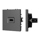 Механизм HDMI розетки SCT-NOBE-MHD1-SFPL-GR (Arlight, Серый базальт)