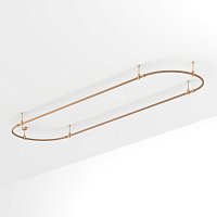 Основание ART-APRIORI-OVAL-ROD-200-4000x1000 (GD) (Arlight, IP20 Металл, 3 года)