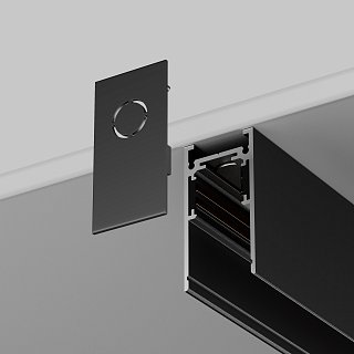 Заглушка торцевая 2 шт. Exility накладной черный