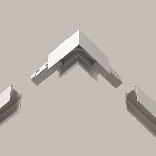 Коннектор питания угловой гибкий 15см Exility белый