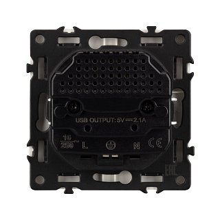 Механизм розетки с USB зарядкой SCT-NOBE-MUAA-SFPL-GD (230V, 16A) (Arlight, -)