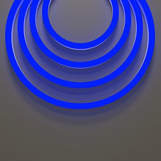 Гибкий неон 25x13 220В 8Вт/м Blue IP65 50м