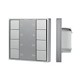 INTELLIGENT ARLIGHT Кнопочная панель DALI-201-23-1G-4SC-DIM-DT6-IN Silver (BUS, Frame) (IARL, IP20 Металл, 3 года)