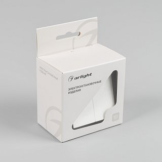 Механизм выключателя двухклавишный самовозвратный SWT-MKR2-PL-WH-V (250V, 10A) (Arlight, -)