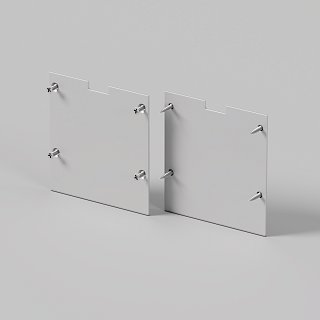 Комплект заглушек (для профиля 50×50) 2 шт., ALM-5050-S-EC 642046