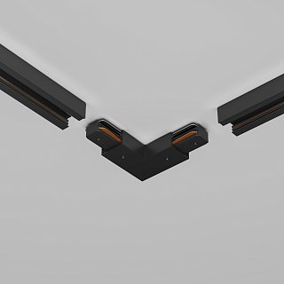 Угловой коннектор питания с вводом питания Unity черный