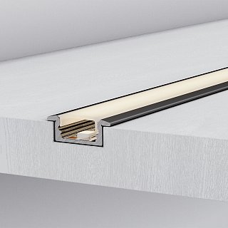 Профиль LINE-2308-F-2000 ANOD BLACK (Arlight, Алюминий)