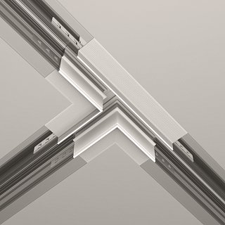 Коннектор Т-образный Exility встраиваемый под ГКЛ 12,5 мм, белый