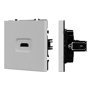 Механизм HDMI розетки SCT-NOBE-MHD1-SFPL-IS (Arlight, Никель)