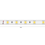 Светодиодная лента LUX, 5050, 60 LED/м, 14,4 Вт/м, 24В, IP65, Теплый белый (2700K), DSG560-24-WW-65
