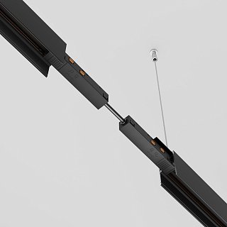 Коннектор питания прямой гибкий 5см Exility черный