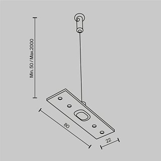 Подвес тросовый 2 шт. Exility белый
