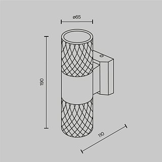 Настенный светильник (бра) Bowery GU10x2 50Вт IP 54