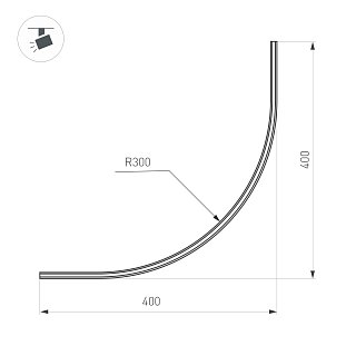 Трек MAG-MICROCOSM-TRACK-1115-ARC-R600 (BK) (Arlight, IP20)