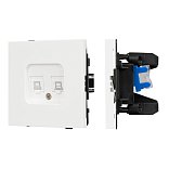 Механизм компьютерной розетки двойной SCT-TENDO-MPC2-SFPL-WH (RJ-45, CAT6) (Arlight, -)