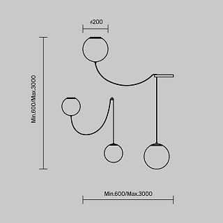 Подвесной светильник Twins 3000K 20Вт