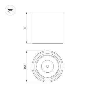 Светильник SP-SALT-R75-8W Day4000 (WH-BK, 40 deg, 230V) (Arlight, IP44 Металл, 5 лет)