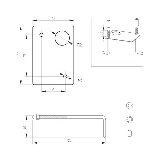 Светильник LGD-MARK-BOLL-H650-7W Warm3000 (GR, 60 deg, 230V) (Arlight, IP54 Металл, 3 года)