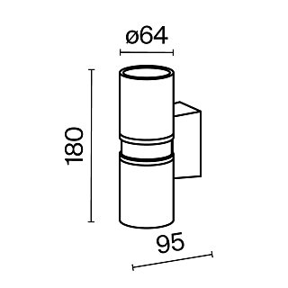 Настенный светильник (бра) Bowery GU10x2 50Вт IP 54