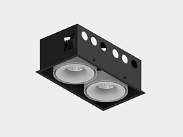 Корпус светильника потолочный встраиваемый  поворотный, IP20, COMBO-CRD2-WH