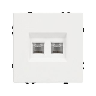 Механизм сдвоенной компьютерной розетки SCT-NOBE-MPC2-SFPL-WH (RJ-45, CAT6) (Arlight, -)