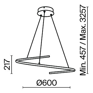 Подвесной светильник Curve 3000-4000К 31Вт