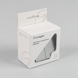 Механизм выключателя двухклавишный самовозвратный SWT-MKR2-PL-GR-V (250V, 10A) (Arlight, -)